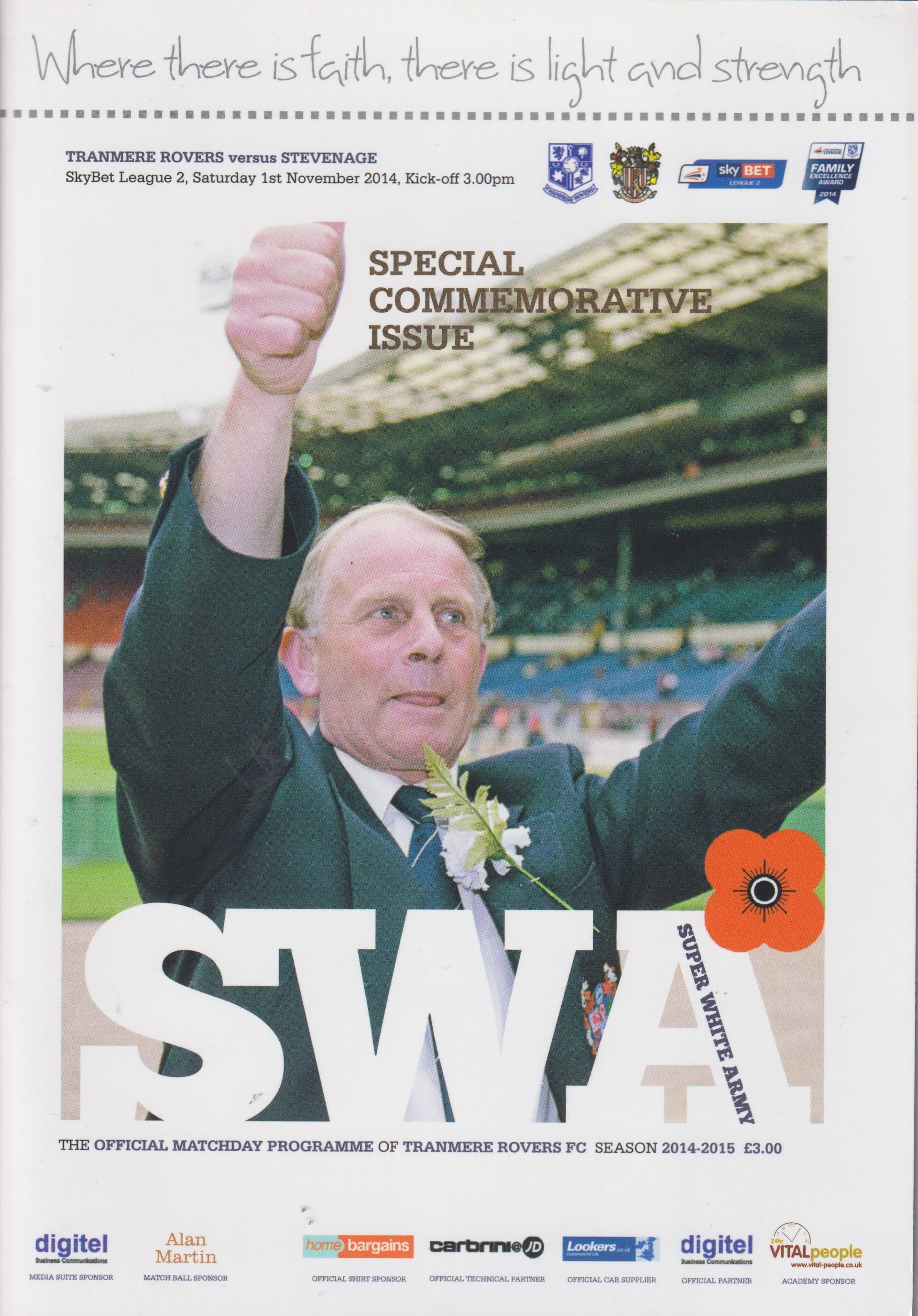 Tranmere Rovers v Stevenage match programme